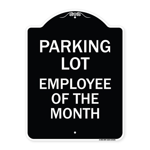 Employee of the Month Heavy-Gauge Aluminum Architectural Sign, 24" x 18", BW-1824-24105
